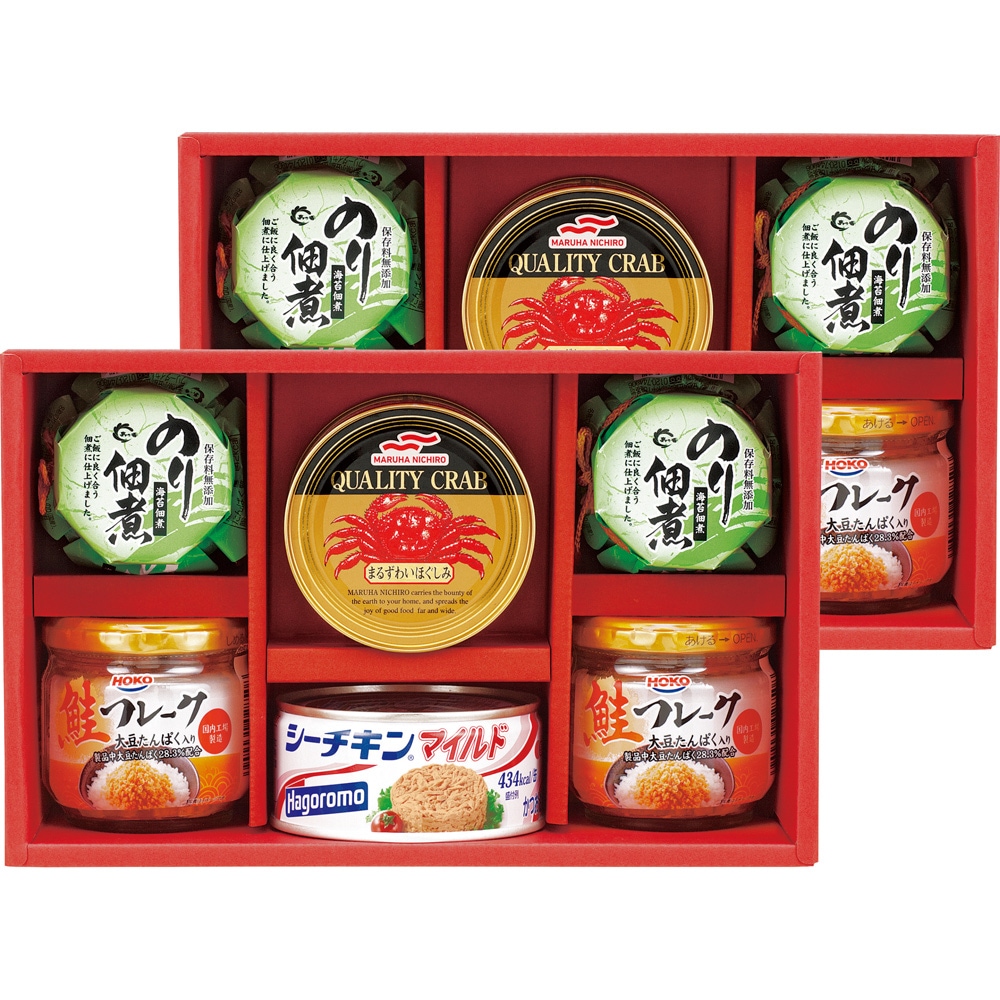 こだわりバラエティセット KBT-100D A182-070 ラッピング無料 のし無料 メッセージカード無料 ギフト 詰め合わせ ギフト 内祝い お歳暮 鮭 佃煮 瓶詰 かに 缶詰 A41