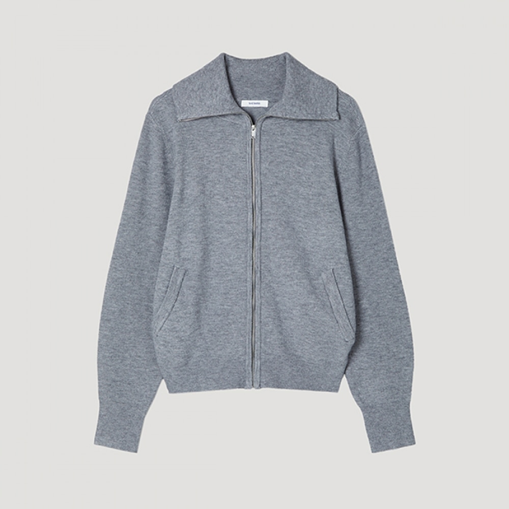 (Shes Miss) リブカラージップアップカーディガン_SSKCDP12080_MG