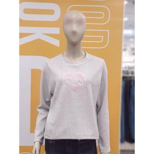 セーブゾーン02 秋のリブ編み刺繍ラウンドTシャツ CTL615 (41588175)