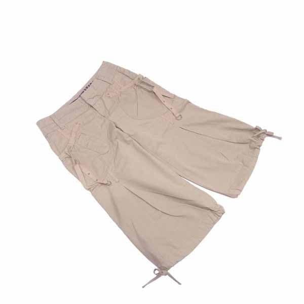 パンツ フレアー 7分丈 26サイズ ベージュ 中古