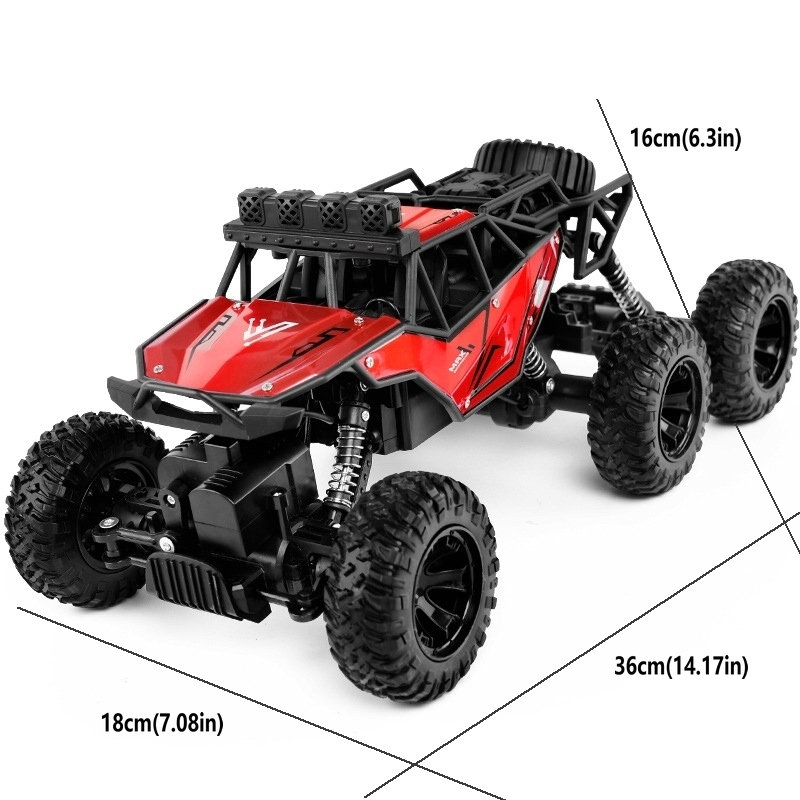 2.4 Gリモコン6輪オフロード車合金転倒防止充電リモコン車滑り止め6輪オフロード車子供玩具