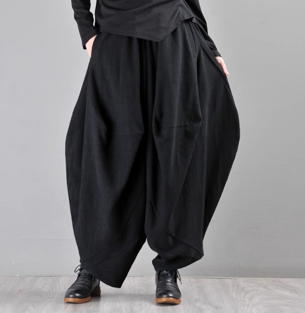 レディース パンツ ボトムス レトロ アジアン エスニック エキゾチック こなれ感 ラフ メンズライク マニッシュ ボーイッシュ スポーティー 公園 アースカラー モノトーン トレンド 流行