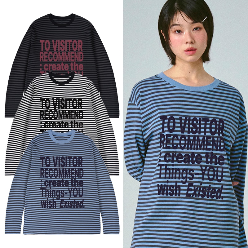 [UNISEX]VISITOR Stripe Long Sleeve_3 color