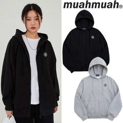 muahmuah正規品 SIGNATURE LOGO POINT HOOD ZIPUP