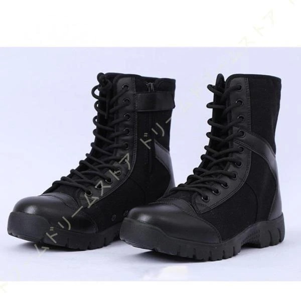 【アウトドア用品大全】トレッキングシューズ メンズ アウトドアシューズ サイドジップ 登山靴 ハイキングシューズ ミリタリーブーツ 歩きやすい 耐磨耗 防滑 ミリタリー