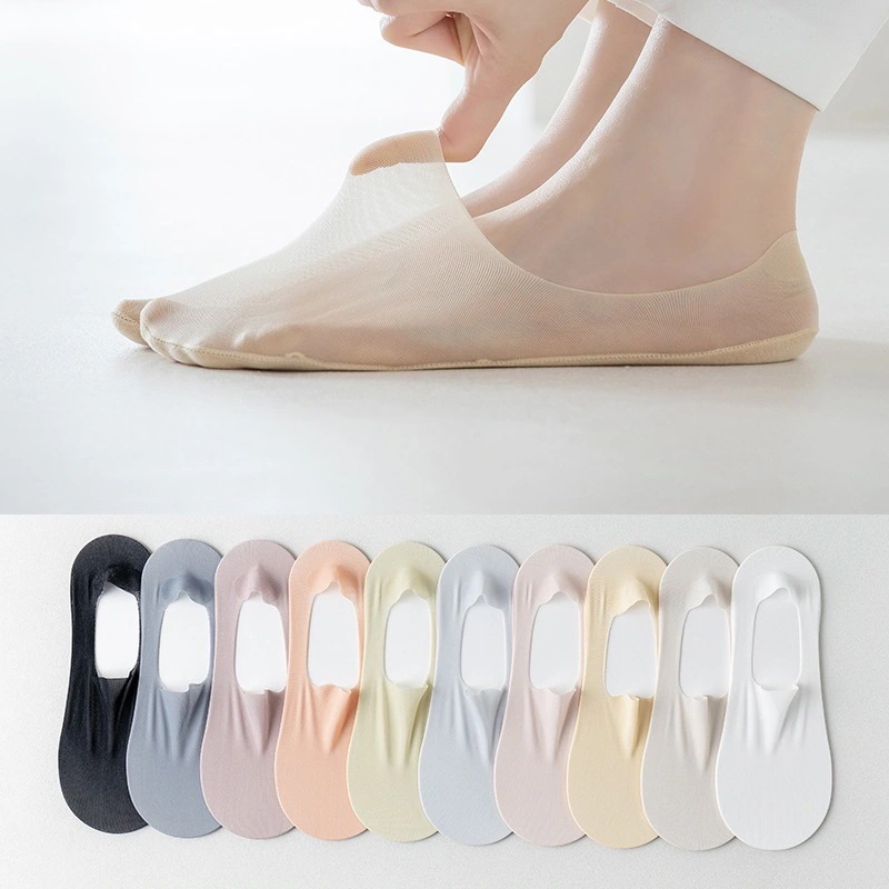プレゼントいたします船の靴下の女性のの氷の糸は任意に薄いタイプのステルスの浅い口の靴下を切って網の糸と空気を通すことができません女性の靴下