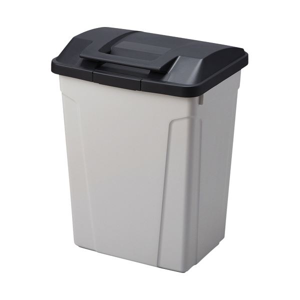 （まとめ） アスベル ハンドル付 分別ペール 70Lブラック 1台 3セット