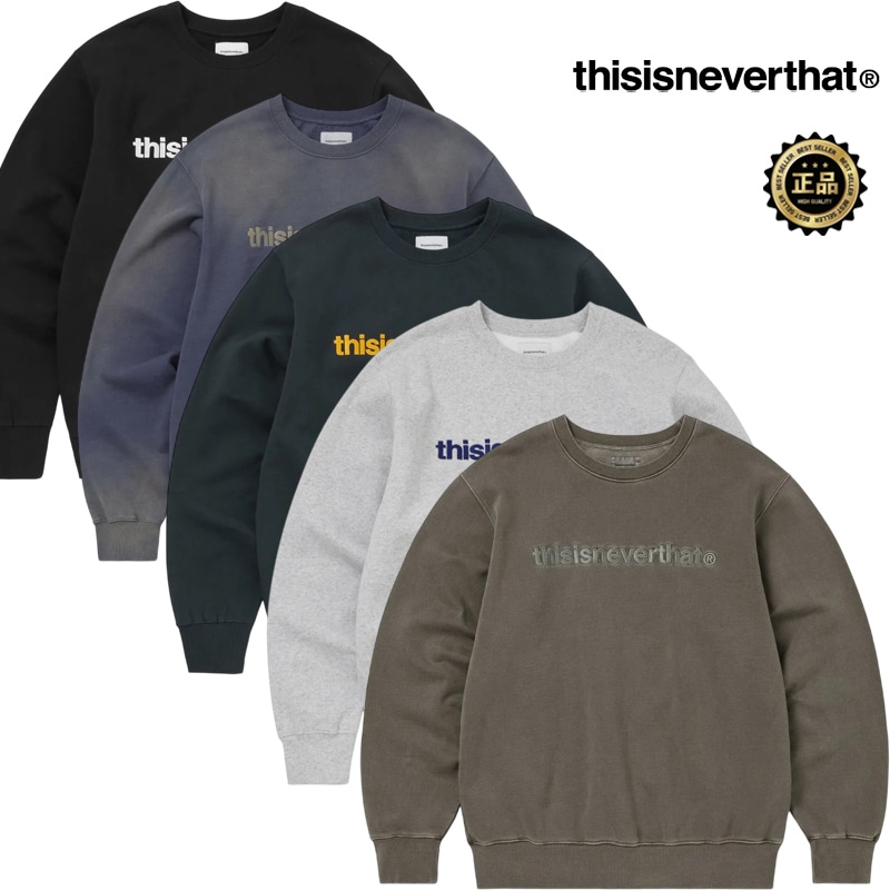 T-Logo Crewneck 裏起毛 スウェット トップス 秋冬 防寒 シンプル カジュアル ストリート 通学 通勤 休日 定番 着回し レイヤード コーデ提案 ジャケット パンツ ユニセックス向け