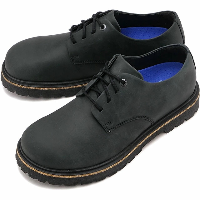 レザーシューズ ハイウッド レース ロー [1028173/1028137] HIGHWOOD LACE LOW メンズ・レディース コンフォートシューズ プレーントゥ BLACK 正規取扱店