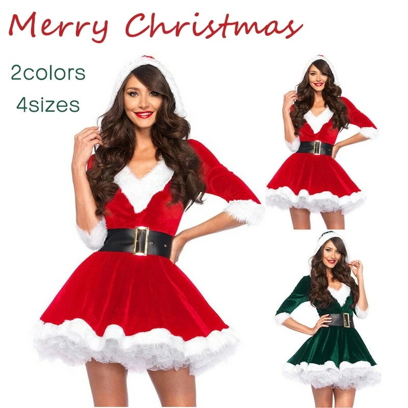 【販売】サンタ コスプレ サンタコス クリスマス コスプレ サンタクロース コスチューム ワンピース サンタ 衣装 大きいサイズ 半袖 クリスマス衣装 コス セクシー レディース パーティー サ