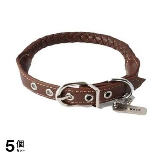 ペティオ アドメイト マニエラ カラー M 中型犬用首輪 ブラウン 1本入 (A56977) 5個セット