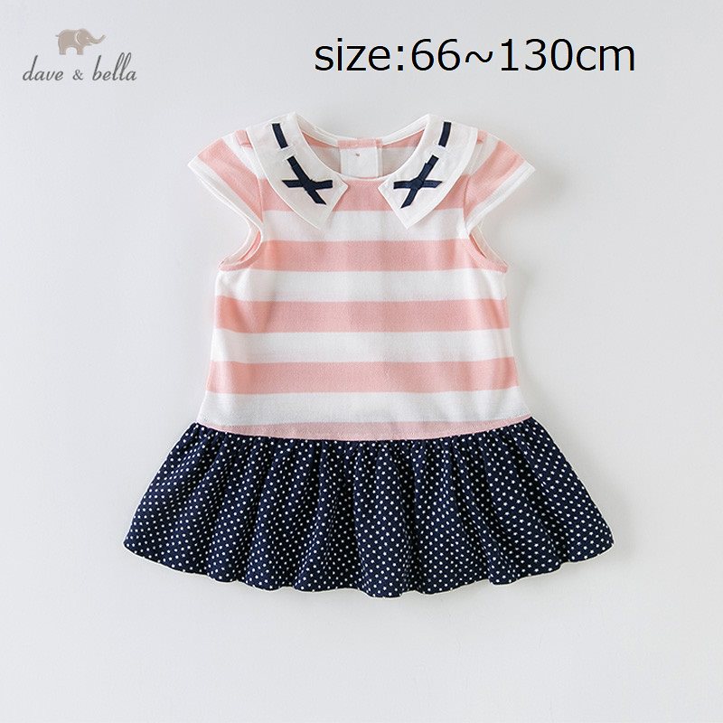直輸入正規品dave and bella 66130cm ワンピース ストライプ 星柄 コットン 半袖 女の子 夏 5,220円