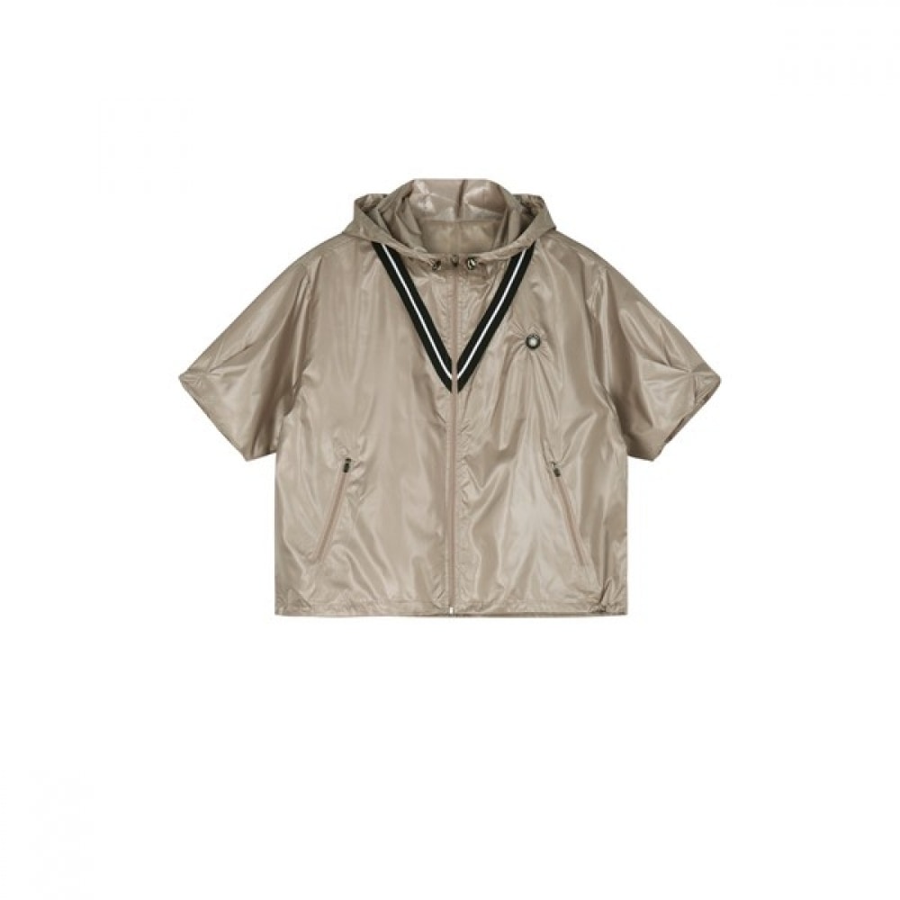 (ラックスゴルフ) ラックスゴルフミュウゴルフレディース Vラインフード付き半袖ジャンパー MW4A808W