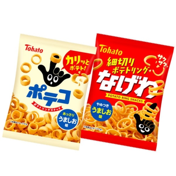 Qoo10] 東ハト 東ハト ポテコ＆なげわ 詰め合わせ（4袋