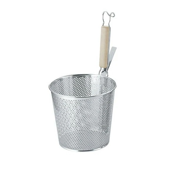 三宝産業 UK18-8パンチング 木柄平底うどん揚げ