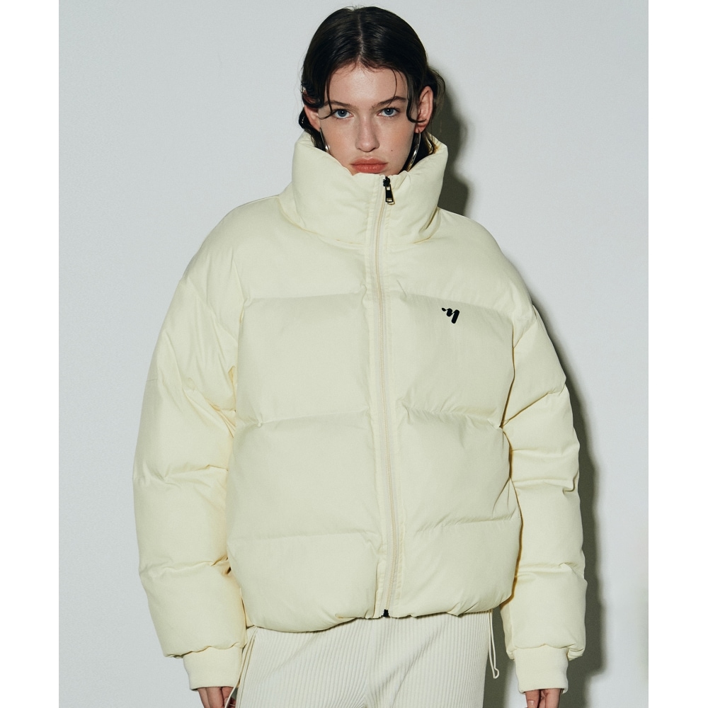 ニック&ニコールミニマルナンハイネックパファーパディングクリーム