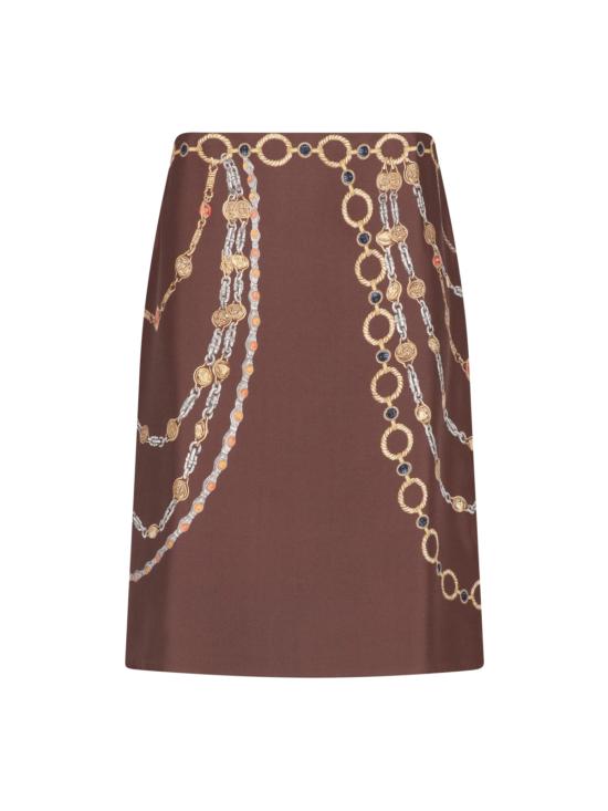 VERSACE Women Mid Skirts 1024690 1A17952 5N940 Brown
