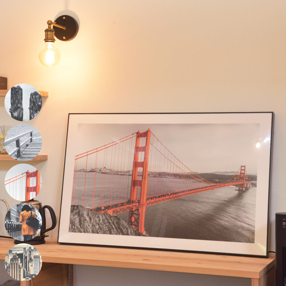 アートパネル 60x90cm 風景 グラフィックパネル デザインボード 抽象 モダン フレーム付き フォト 写真 インテリア 壁掛け 玄関 横 おしゃれ 海 飾り リビング 額 額入り 置き型