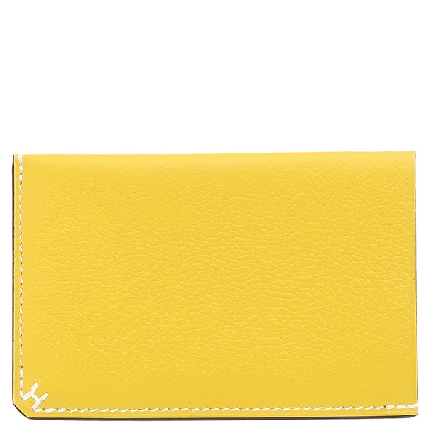 エルメス HERMES カードケース Hセリエ エバーカラー ジョーヌナプル 黄色 B刻印（2023年製） 【箱】【中古】