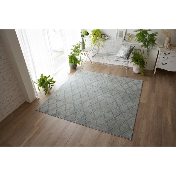 スミノエ 防ダニ ラグ コラベル 130190cm ライトグリーン メーカー直送