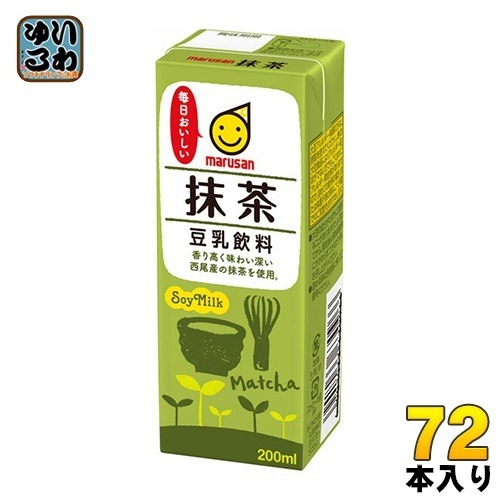 マルサンアイ 豆乳飲料 抹茶 200ml 紙パック 72本 (24本入×3 まとめ買い) イソフラボン