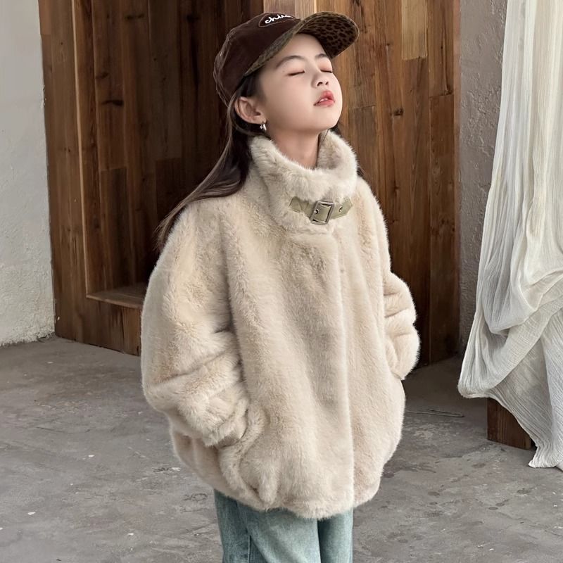 【2枚購入で 3oo円OFF!】福袋 冬の新しい女の子の毛皮のコート ファッション アウター 子供服 厚手 子供のミンクの毛皮の上着
