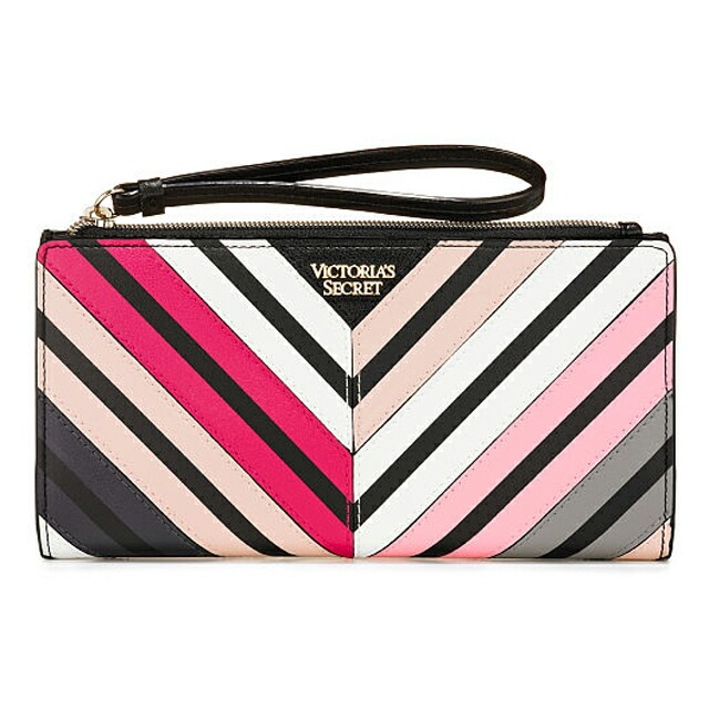 ヴィクシー PUレザー製 長財布 ウォレット Multicolor Chevron Slim Wristlet　リストレット付
