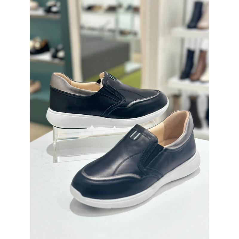 [驪州店] [] 女性用足の甲バンド 軽量スリッポン スニーカー(3color)712510002 ブラック