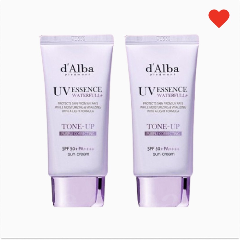 【限定数量】ウォーターフル トーンアップ サンクリーム パープル [SPF50+/PA++++], 50mL * 2個 / 華やかなトーンアップクリーム, 自然なトーンアップ