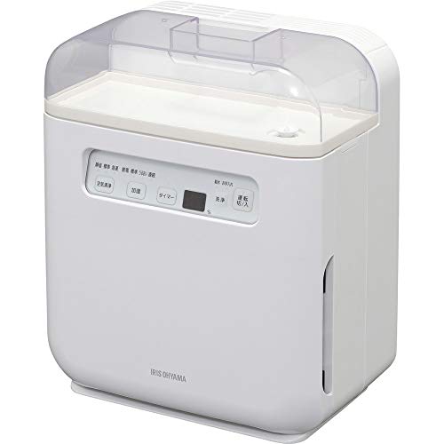 アイリスオーヤマ 空気清浄機能付加湿器 タイマー付 PM2.5 ハウスダスト 除去 ホワイト SHA