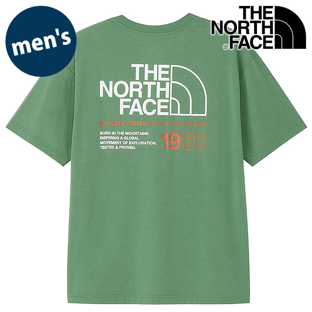 メール便 Tシャツ メンズ ショートスリーブイーエス66ロゴワイドティー [NT32597-DR] ユニセックストップス 半袖 パフォーマンスウェア ディープグラスグリーン 正規取扱店