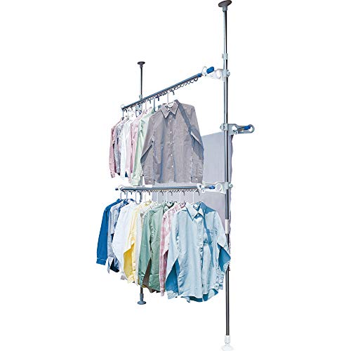 アイリスオーヤマ 洗濯物干し ベランダ 物干し 突っ張り ステンレス 高さ210300 S