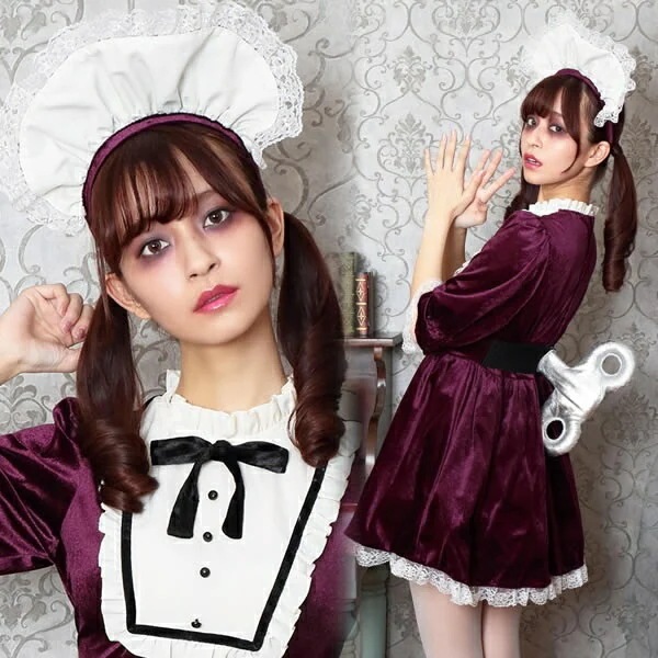 ANTIQUE DOLLS ヴィオレッタパープル [ハロウィン コスプレ イベント 衣装 仮装 コスチューム]【872276】
