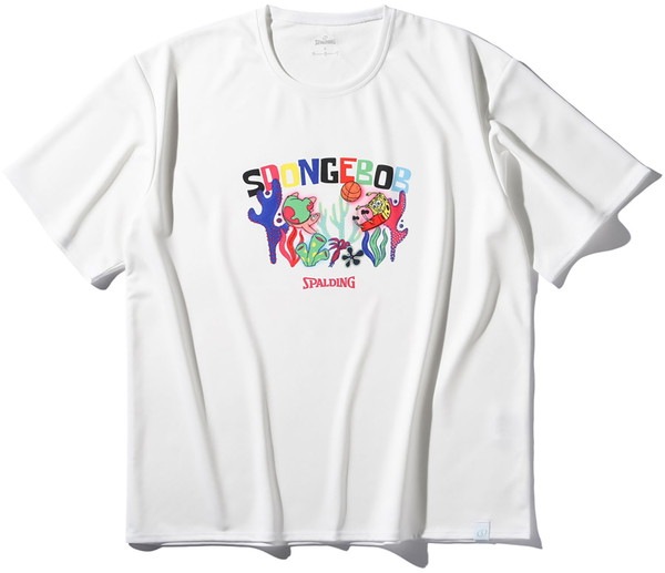 SPALDING スポルディング Tシャツ スポンジボブ アンダーザシー バスケットボール 半袖Tシャツ SMT25151S-2000