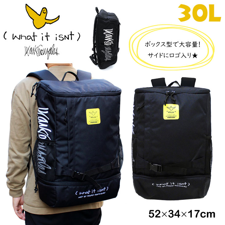 What it isNt ワットイットイズント マークゴンザレス MARK GONZALES バックパック ボックス型 エンジェルワッペン リュック リュックサック サブルーム 2H9-62139