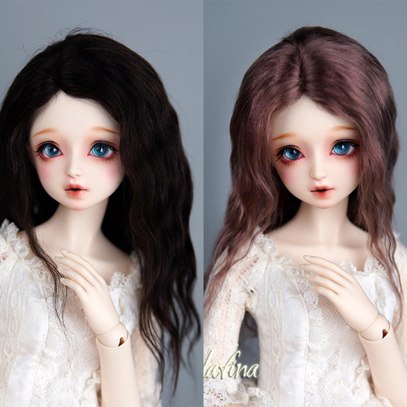 BJDドールウィッグ 手入れ ロングパーマ センターパート SD/MDD/kumakoサイズ人形通用