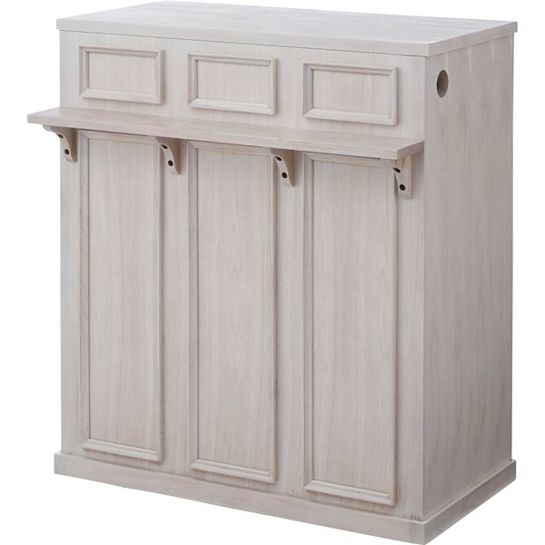 カウンター ホワイト 3列タイプ 組立品 [リビング キッチン]