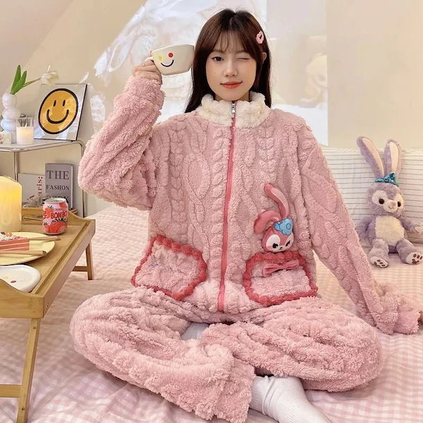 タイニーチャム もこもこ着ぐるみ風 くま耳オールインワン◆サンリオ 長袖パジャマ タイニーチャム もこもこ着ぐるみ風 くま耳オールインワン◇サンリオ