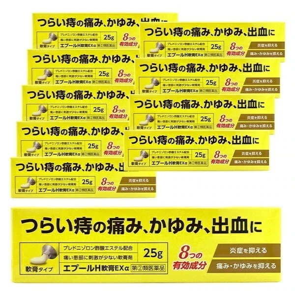 【第(2)類医薬品】エプールH軟膏EXα 25g 10個セット / 外用痔疾用薬 痔薬 痔 軟膏 痔の薬