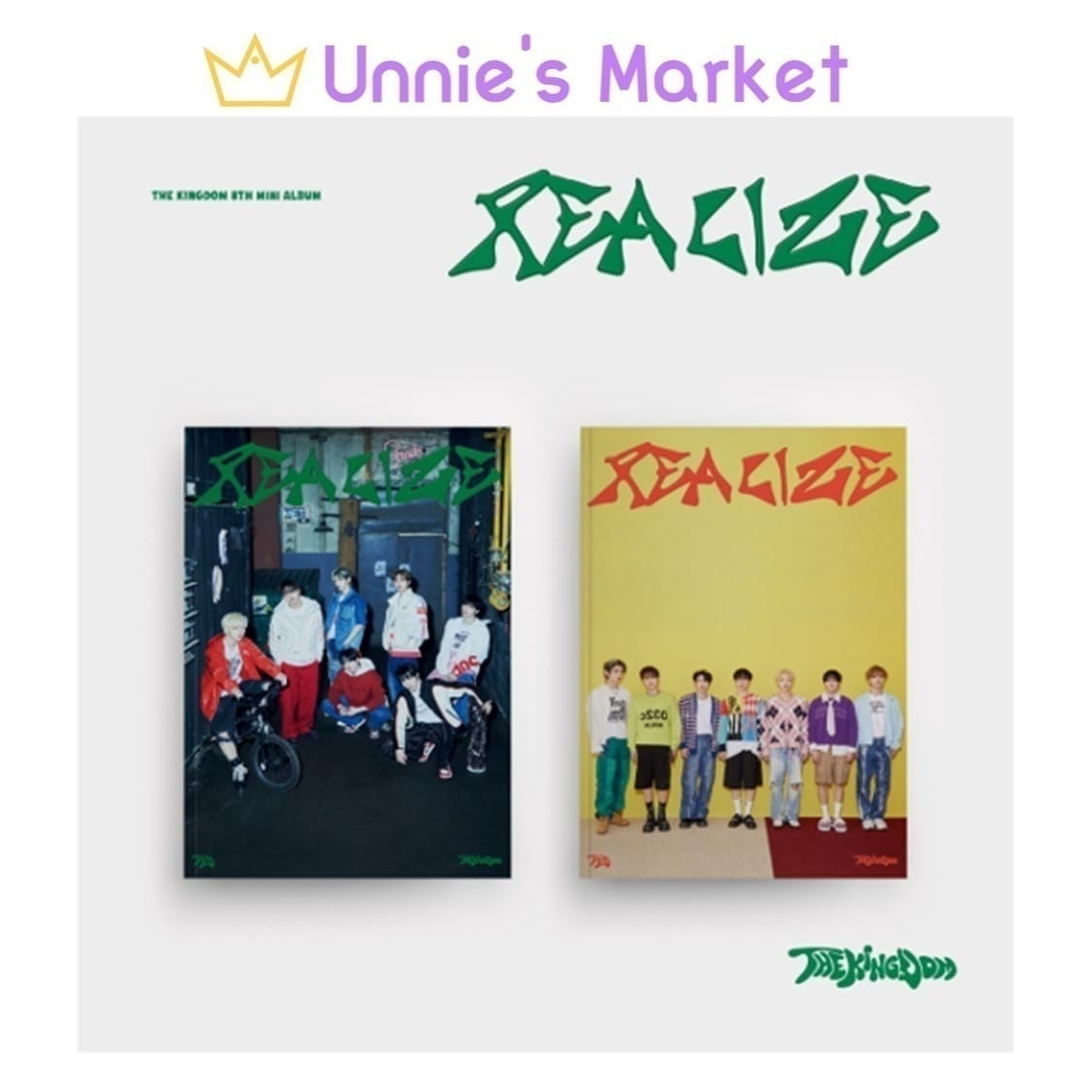 [SET] THE KINGDOM - REALIZE 8th Mini Album (Freedom ver., Energy ver.) + Free Photocard(fan-made)