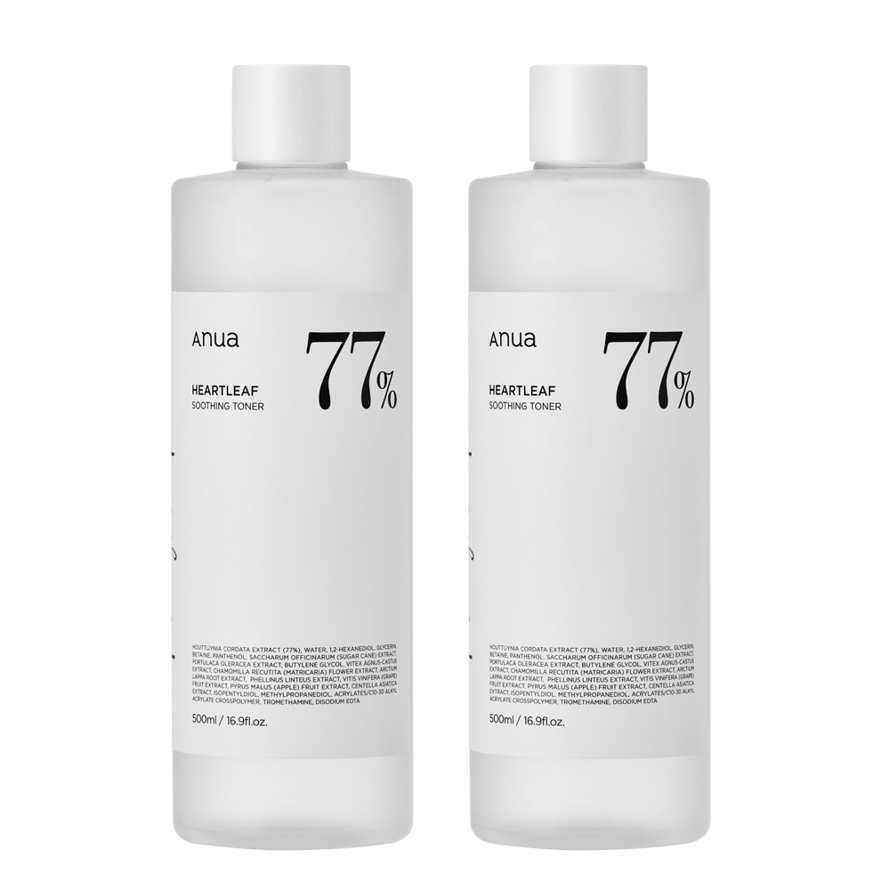 [1+1] アヌアドゥイニアハーブ 77 スージングトナー 500ml トラブルスキンスージング大容量ワイプ吸収剤