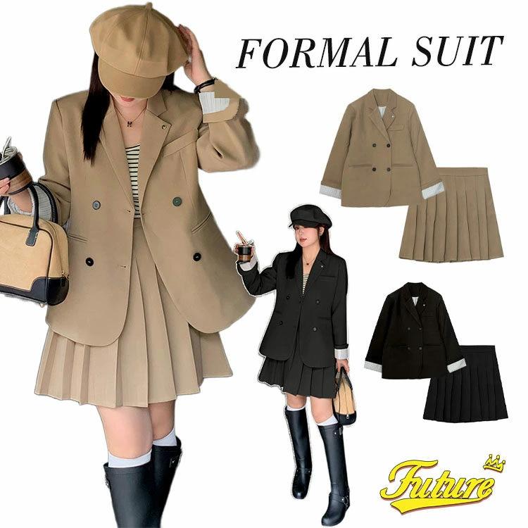 卒業式 女の子 きいサイズ 卒服 韓国 制服 ブレザー レディース ピアノ発表会 中学生 高校生 入学式 2点セット 体型カバー ブ