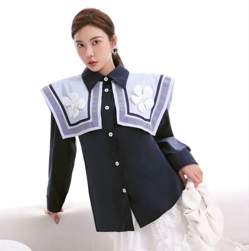 トップス シャツ ブラウス 袖あり 長袖 フリル かわいい 大人可愛い きれいめ シンプル 大人