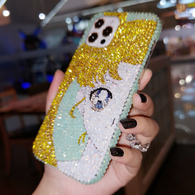 手作り iPhoneケース 月野うさぎ キラキラのラインストーン iPhone16/15/14/13/12/11ケース Plus Pro Max 美少女戦士セーラームーン