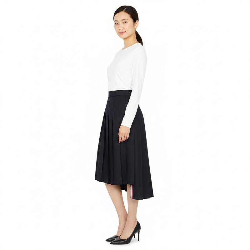 THOM BROWNE ウィメンズ ロングプリーツスカート FGC400V 00626 415