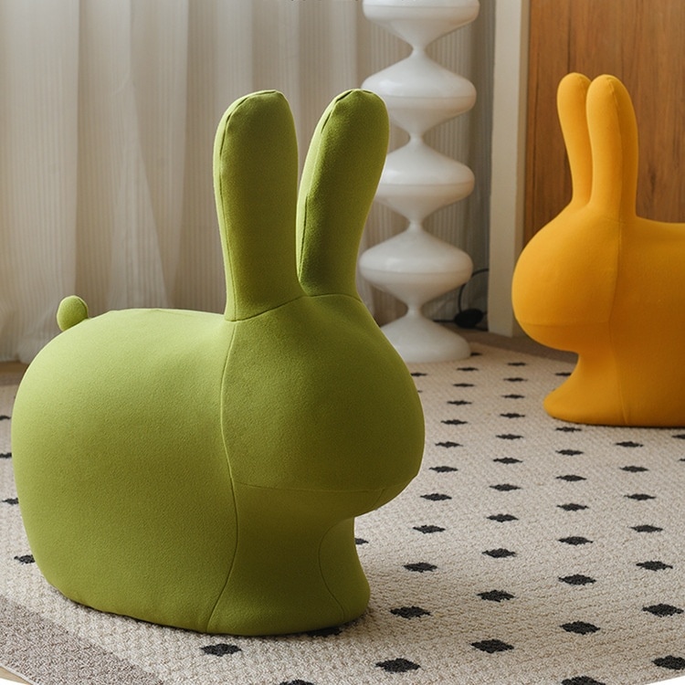 うさぎ スツール 椅子 チェア 小さめ お子さん アニマル 滑り止め 子供部屋 リビング プレゼント ブルー ホワイト イエロー グリーン パープル