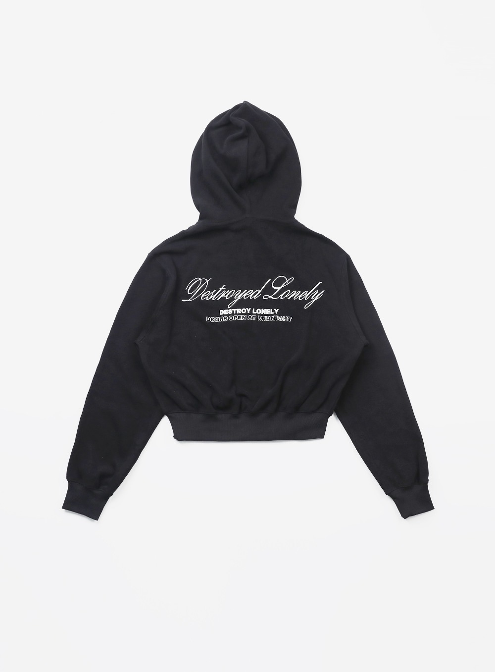 【BADBLOOD】[UNISEX] CLASSIC LOGO HOOD ZIP UP : BLACK
