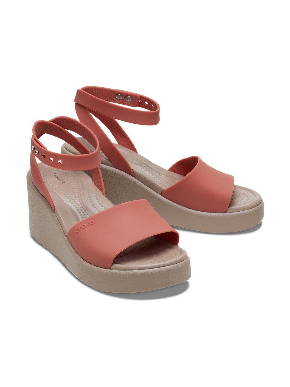 クロックスレディースブルックリンアンクルストラップウェッジスパイ (24SWSD209406)