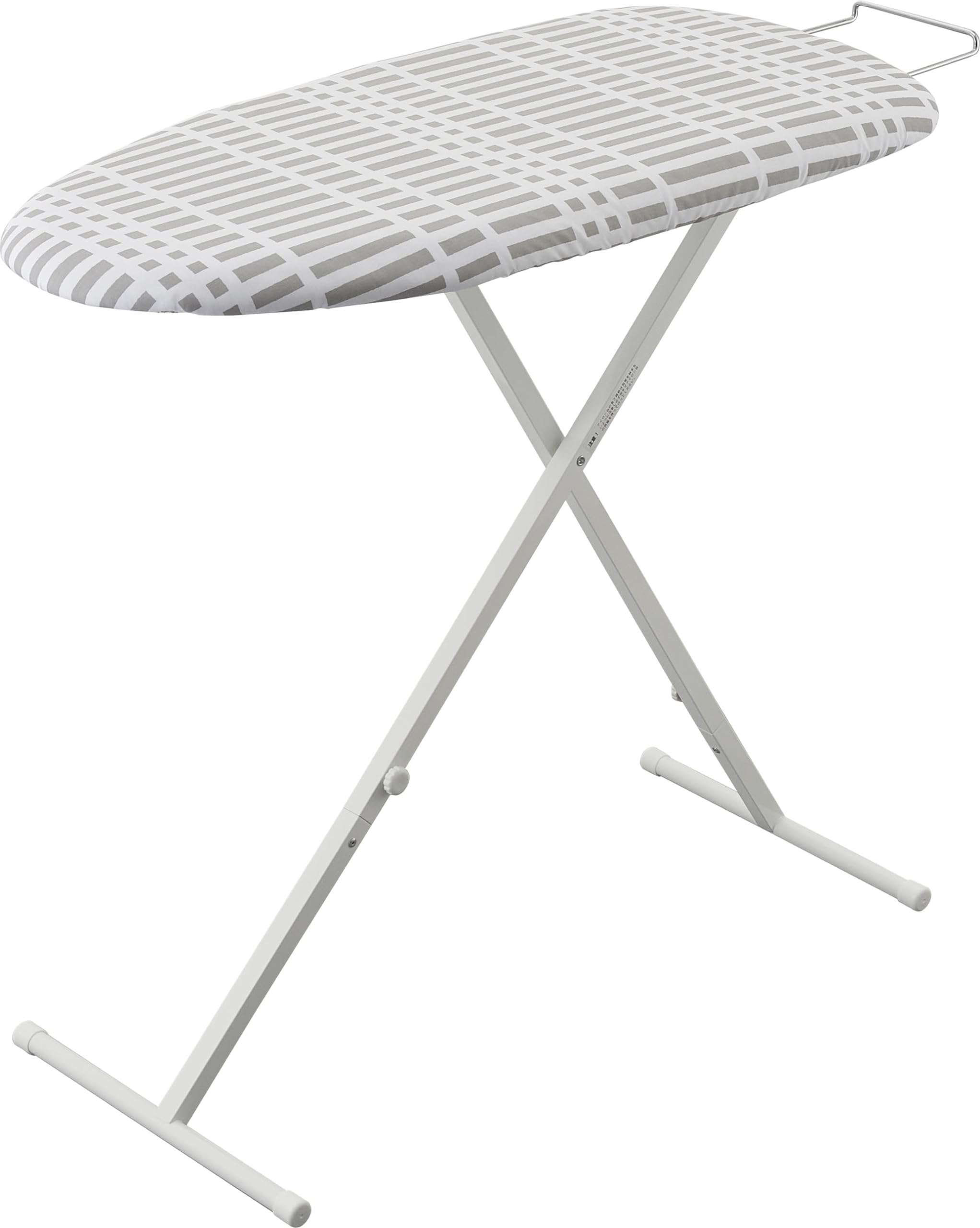 北欧風 おてがるプレス チェックグレー 約W80×D36×H52～77cm(使用時) 暮らしの定番 アイロン台 スタンド式 高さ調節可能 2844