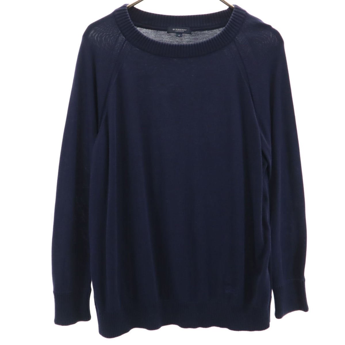 BURBERRY LONDON バーバリーロンドン 長袖 ニット 4 ネイビー 三陽商会 レディース 古着